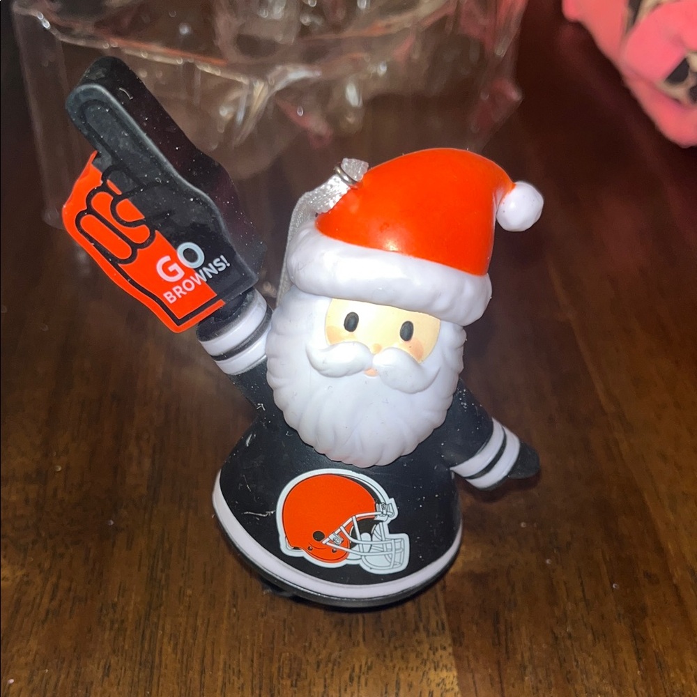 Cleveland Browns Santa ornament NFL football
